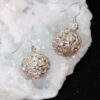 Boucles d'oreilles sphère avec zircon