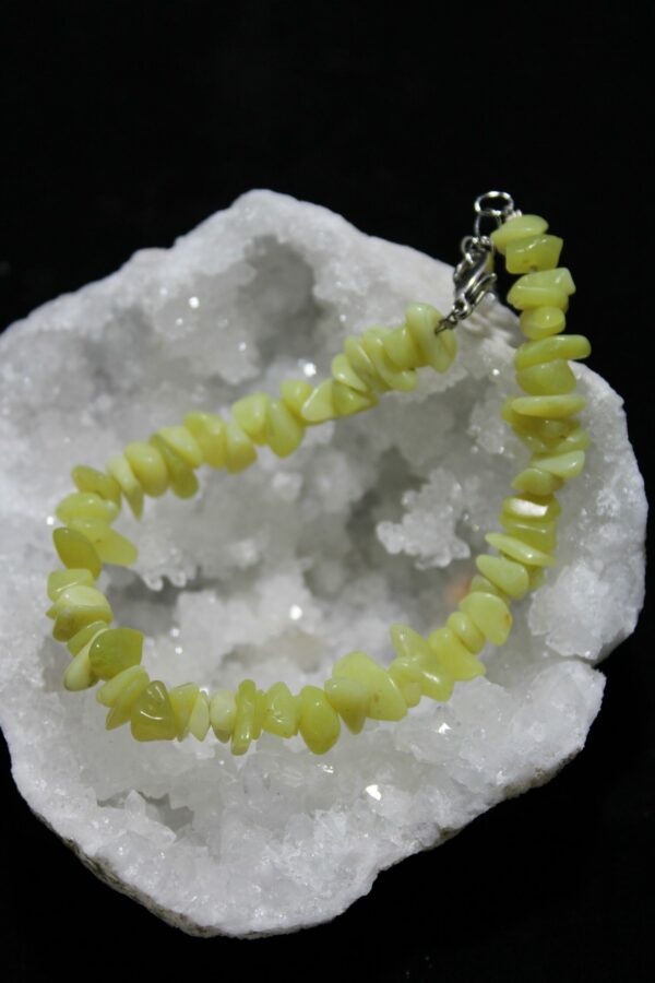 Bracelet monté sur câble avec fermoir et chainette en argent Citrine