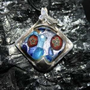 Pendentif en murano et argent