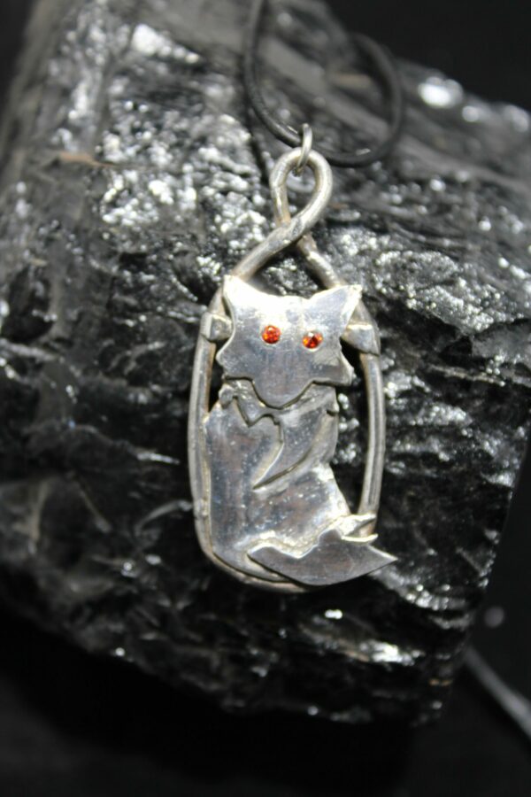 Pendentif renard yeux en zircon
