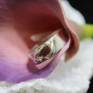 bague avec nacre teinté