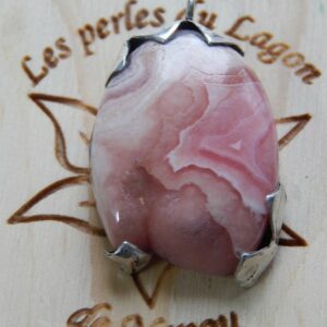 Splendide pendentif en rhodochrosite