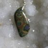 Magnifique rhyolite et sa géode de quartz attache en argent – Image 2