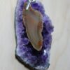 Pendentif tranche d' agate en forme de corse pour certaine et de belle couleur  attache en argent – Image 4