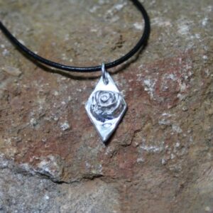 Pendentif réversible Losange / rose