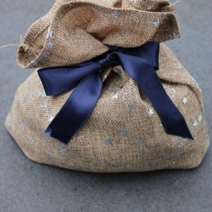 Coffret calendrier de l'avant sac en toile de jute