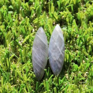 Pendentif Labradorite Bleu monté sur attache en argent de forme original